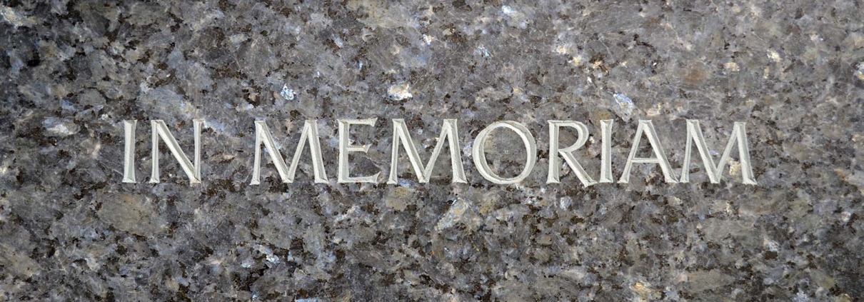 In Memoriam etched in granite