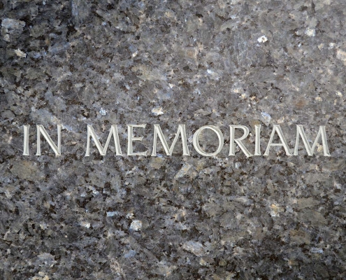 In Memoriam etched in granite